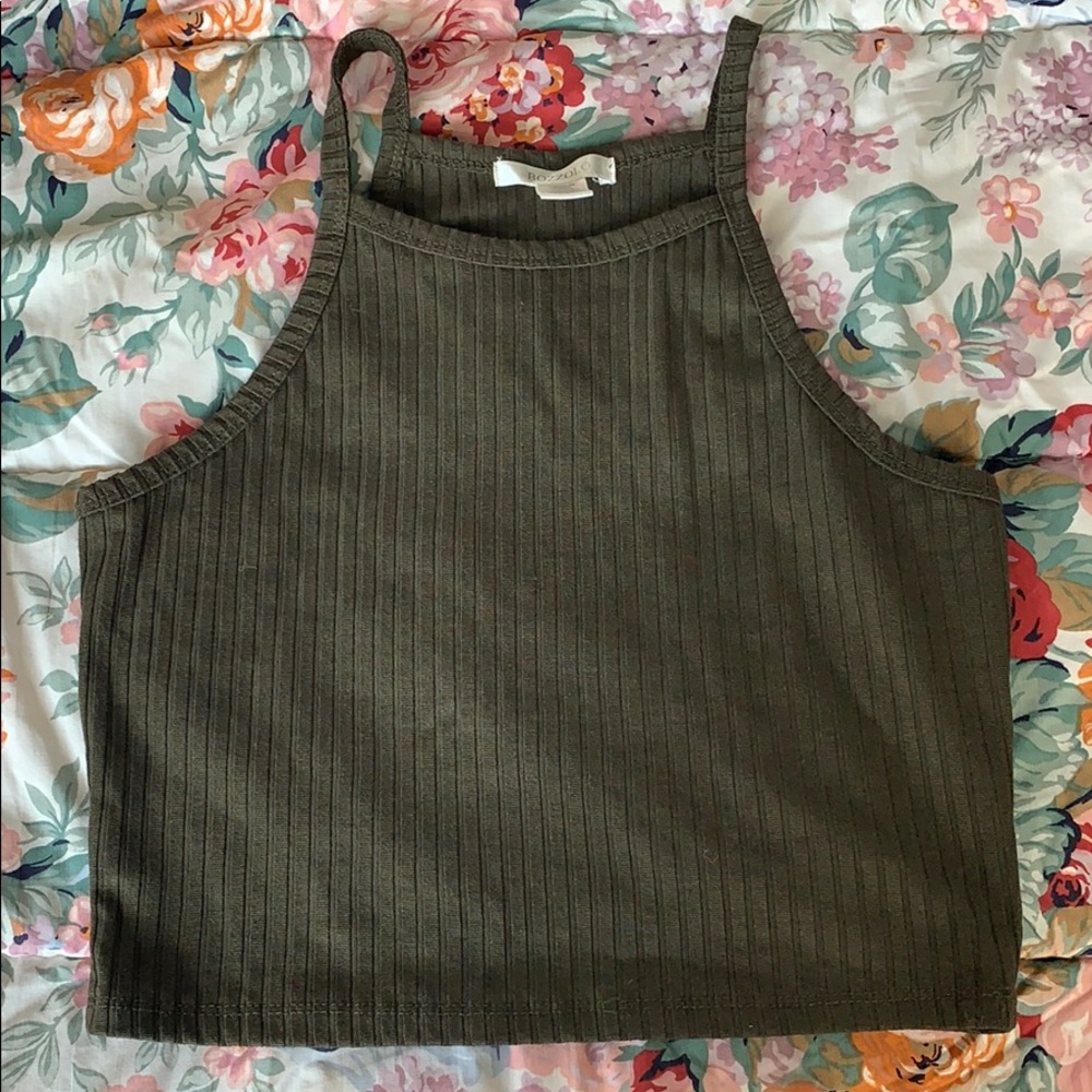 Dark Green Crop Top